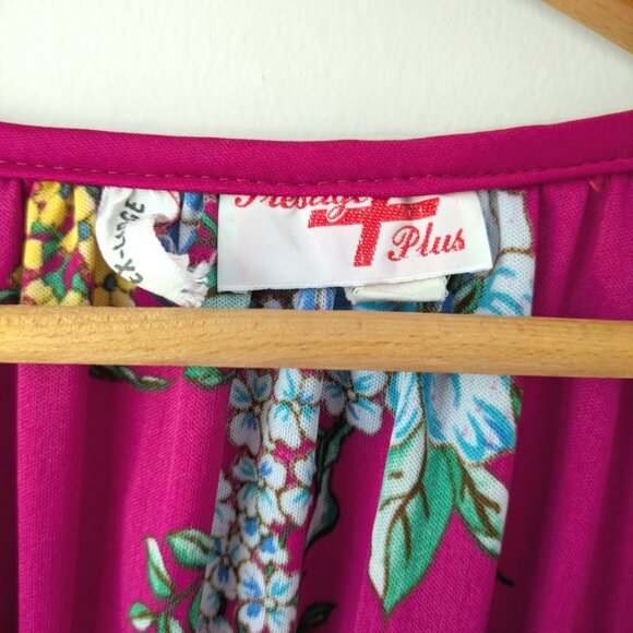 1970s vintage bright floral print ruffle peter pan collar blouse - Picture 4 of 6